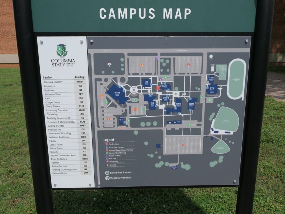 Columbia State Community college campus map