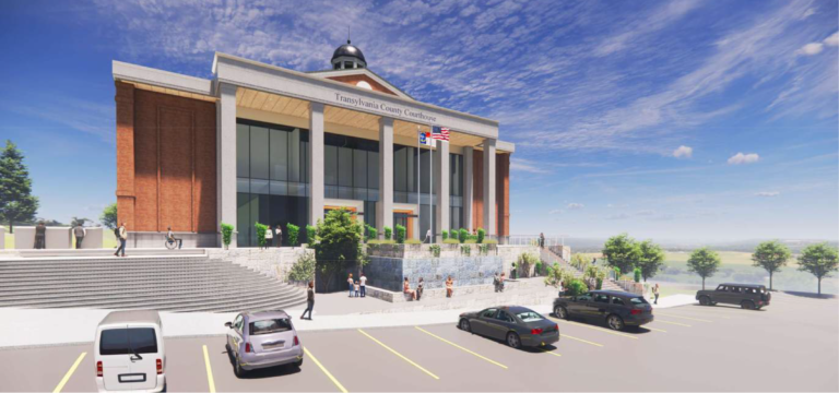Transylvania county courthouse rendering by sizemore